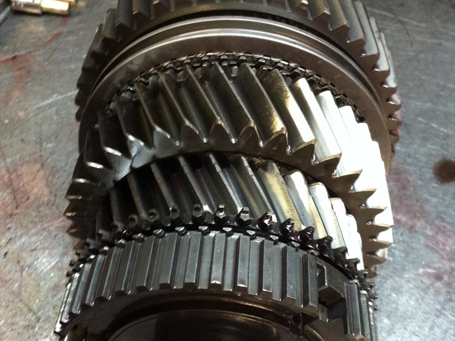 The gear cluster of a manual transmission